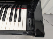 Load image into Gallery viewer, Yamaha Clavinova CLP-585 digital piano and stool in glossy black  stock #26208
