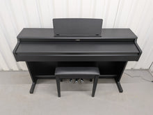 Load image into Gallery viewer, Yamaha Arius YDP-165 digital piano and stool in satin black stock #26218
