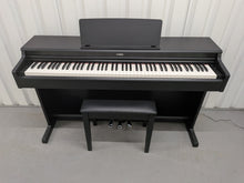Load image into Gallery viewer, Yamaha Arius YDP-165 digital piano and stool in satin black stock #26218

