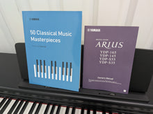 Load image into Gallery viewer, Yamaha Arius YDP-165 digital piano and stool in satin black stock #26218
