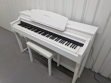 Load image into Gallery viewer, Yamaha Clavinova CSP-150 Digital Piano and stool in satin white stock nr 26207
