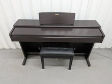 Load image into Gallery viewer, Yamaha Arius YDP-144 digital piano and stool in dark rosewood finish stock #26239
