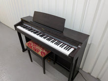 Load image into Gallery viewer, Roland HP203 digital piano and stool in dark rosewood finish stock number 26213
