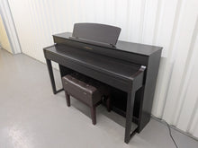 Load image into Gallery viewer, Yamaha Clavinova CLP-575 digital piano and stool in dark rosewood finish stock #26240
