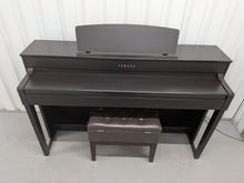 Load image into Gallery viewer, Yamaha Clavinova CLP-575 digital piano and stool in dark rosewood finish stock #26240
