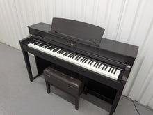 Load image into Gallery viewer, Yamaha Clavinova CLP-575 digital piano and stool in dark rosewood finish stock #26240
