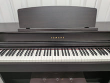 Load image into Gallery viewer, Yamaha Clavinova CLP-575 digital piano and stool in dark rosewood finish stock #26240
