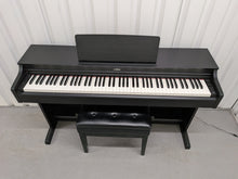 Load image into Gallery viewer, Yamaha Arius YDP-163 Digital Piano and stool in satin black clavinova keyboard stock # 26248
