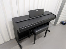 Load image into Gallery viewer, Yamaha Arius YDP-144 digital piano and stool in satin black stock #26247
