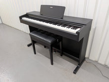 Load image into Gallery viewer, Yamaha Arius YDP-144 digital piano and stool in satin black stock #26247
