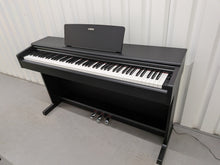 Load image into Gallery viewer, Yamaha Arius YDP-144 digital piano and stool in satin black stock #26247
