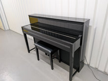 Load image into Gallery viewer, Yamaha Clavinova CLP-585 digital piano and stool in glossy black  stock #26255
