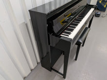 Load image into Gallery viewer, Yamaha Clavinova CLP-585 digital piano and stool in glossy black  stock #26255
