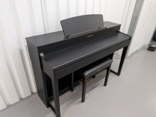 Load image into Gallery viewer, Yamaha Clavinova CLP-470 in satin black with wooden keys action + stool stock no 26256
