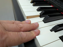 Load image into Gallery viewer, Yamaha Clavinova CLP-470 in satin black with wooden keys action + stool stock no 26256
