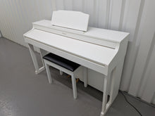 Load image into Gallery viewer, Roland HP603 digital piano and stool in satin white finish stock #26262
