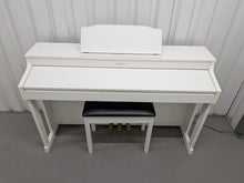 Load image into Gallery viewer, Roland HP603 digital piano and stool in satin white finish stock #26262
