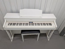 Load image into Gallery viewer, Roland HP603 digital piano and stool in satin white finish stock #26262
