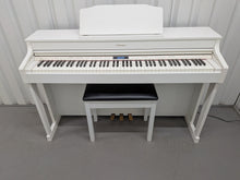 Load image into Gallery viewer, Roland HP603 digital piano and stool in satin white finish stock #26262
