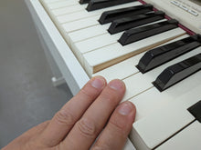 Load image into Gallery viewer, Roland HP603 digital piano and stool in satin white finish stock #26262
