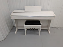 Load image into Gallery viewer, Yamaha Arius YDP-144 digital piano and stool in satin white stock nr 26287

