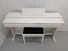 Load image into Gallery viewer, Yamaha Arius YDP-144 digital piano and stool in satin white stock nr 26287
