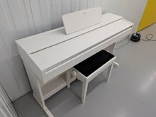 Load image into Gallery viewer, Yamaha Arius YDP-144 digital piano and stool in satin white stock nr 26287
