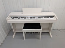 Load image into Gallery viewer, Yamaha Arius YDP-144 digital piano and stool in satin white stock nr 26287
