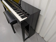 Load image into Gallery viewer, Yamaha Clavinova CLP-525PE digital piano and stool in glossy black ebony stock # 26295
