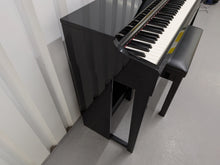 Load image into Gallery viewer, Yamaha Clavinova CLP-525PE digital piano and stool in glossy black ebony stock # 26295

