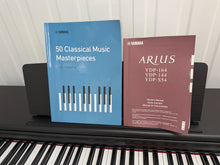 Load image into Gallery viewer, Yamaha Arius YDP-144 digital piano and stool in satin black stock #26303
