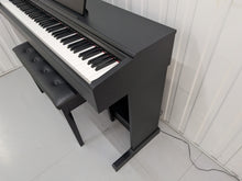 Load image into Gallery viewer, Yamaha Arius YDP-144 digital piano and stool in satin black stock #26286
