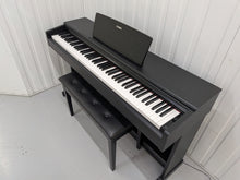 Load image into Gallery viewer, Yamaha Arius YDP-144 digital piano and stool in satin black stock #26286
