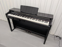 Load image into Gallery viewer, Yamaha Clavinova CLP-525PE digital piano and stool in glossy black ebony stock # 26298
