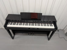 Load image into Gallery viewer, Yamaha Clavinova CLP-525PE digital piano and stool in glossy black ebony stock # 26298
