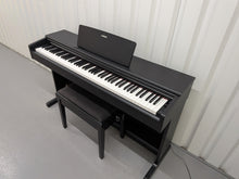 Load image into Gallery viewer, Yamaha Arius YDP-144 digital piano and stool in satin black stock #26296
