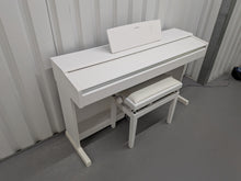 Load image into Gallery viewer, Yamaha Arius YDP-144 digital piano and stool in satin white stock nr 26306
