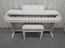 Load image into Gallery viewer, Yamaha Arius YDP-144 digital piano and stool in satin white stock nr 26306
