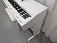 Load image into Gallery viewer, Yamaha Arius YDP-144 digital piano and stool in satin white stock nr 26306
