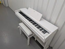 Load image into Gallery viewer, Yamaha Arius YDP-144 digital piano and stool in satin white stock nr 26306
