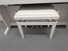 Load image into Gallery viewer, Yamaha Arius YDP-144 digital piano and stool in satin white stock nr 26306
