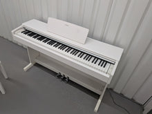 Load image into Gallery viewer, Yamaha Arius YDP-144 digital piano and stool in satin white stock nr 26306
