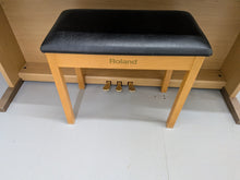 Load image into Gallery viewer, Roland HP-2e digital piano and stool in light oak finish stock number 26312
