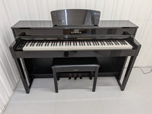 Load image into Gallery viewer, Yamaha Clavinova CLP-535 CLP-535PE Digital Piano in gloss black stock # 26309

