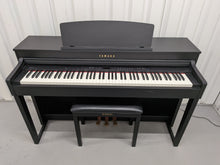 Load image into Gallery viewer, Yamaha Clavinova CLP-440 Digital Piano and stool in black stock no 26322
