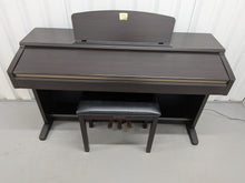 Load image into Gallery viewer, Yamaha Clavinova CLP-120 Digital Piano and stool in dark rosewood stock #26320
