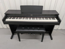 Load image into Gallery viewer, Yamaha Arius YDP-163 digital piano and stool in satin black stock #26335
