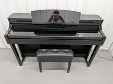 Load image into Gallery viewer, Yamaha Clavinova CSP-170 Digital Smart Piano polished black + stool stock # 26379
