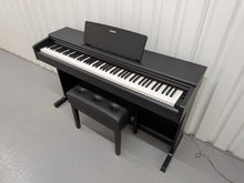 Load image into Gallery viewer, Yamaha Arius YDP-145 digital piano and stool in satin black finish stock #26388
