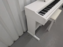 Load image into Gallery viewer, Yamaha Arius YDP-145 digital piano and stool in satin white finish stock nr 26400
